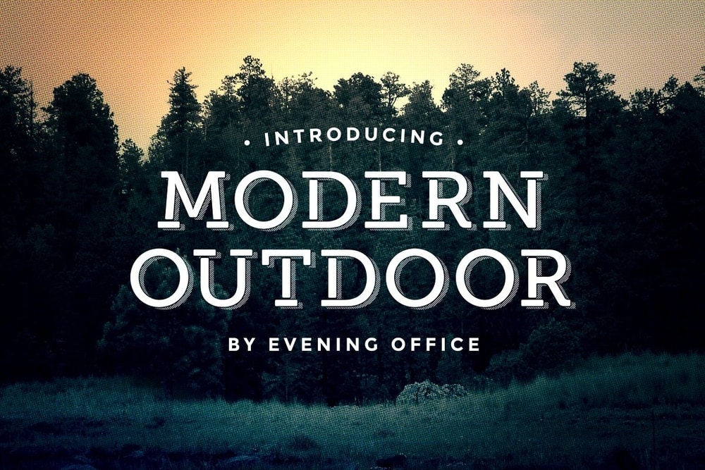 Modern outdoor font 
